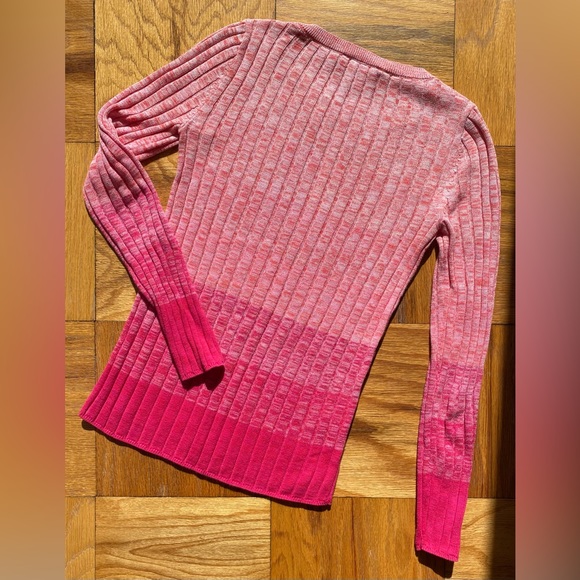 Ann Taylor Coral & Pink Stretch Sweater Size XXSP - Picture 3 of 3